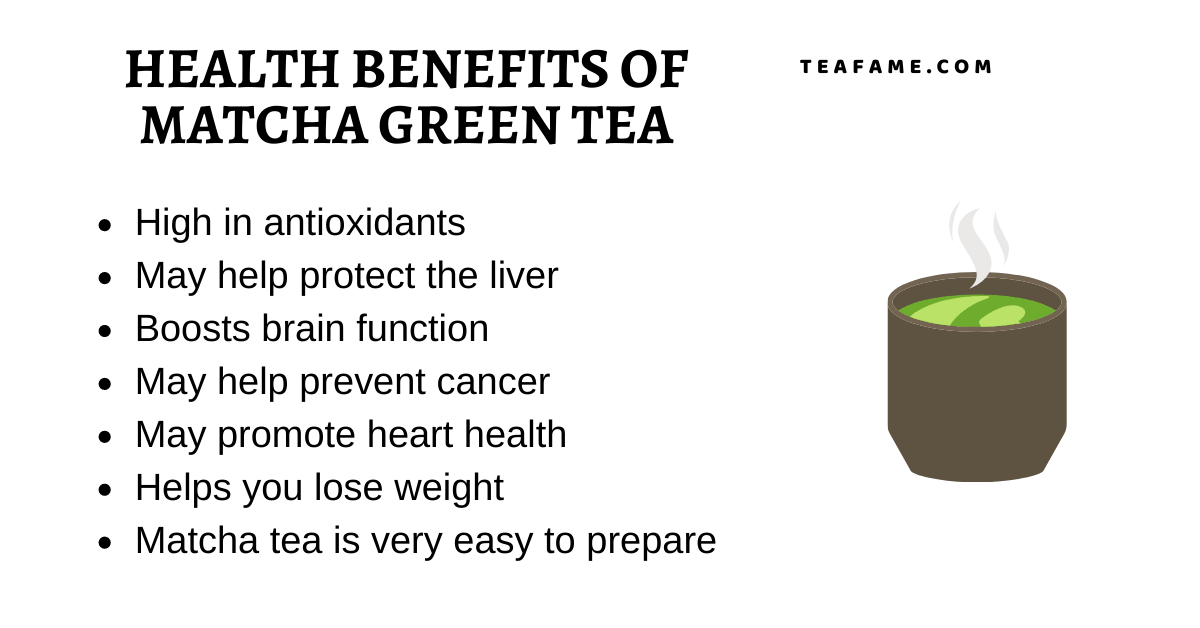 Health benefits of matcha green tea