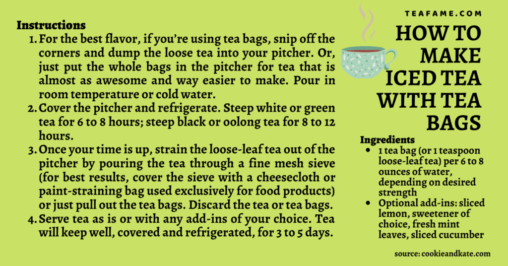 5 Tips on How to Make Iced Tea with Tea Bags Instantly TeaFame